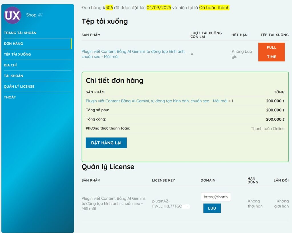 Cách mua Gemini Content Creator - Content AI và Kick hoạt bản quyền Content AI