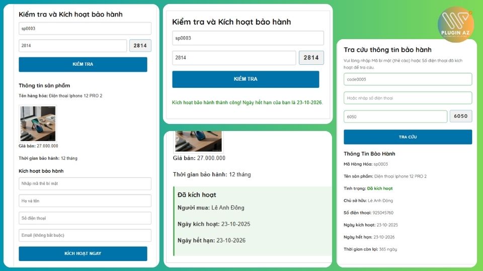 Kiểm tra thông tin hàng hóa và bảo hành trực tuyến (Online Check)
