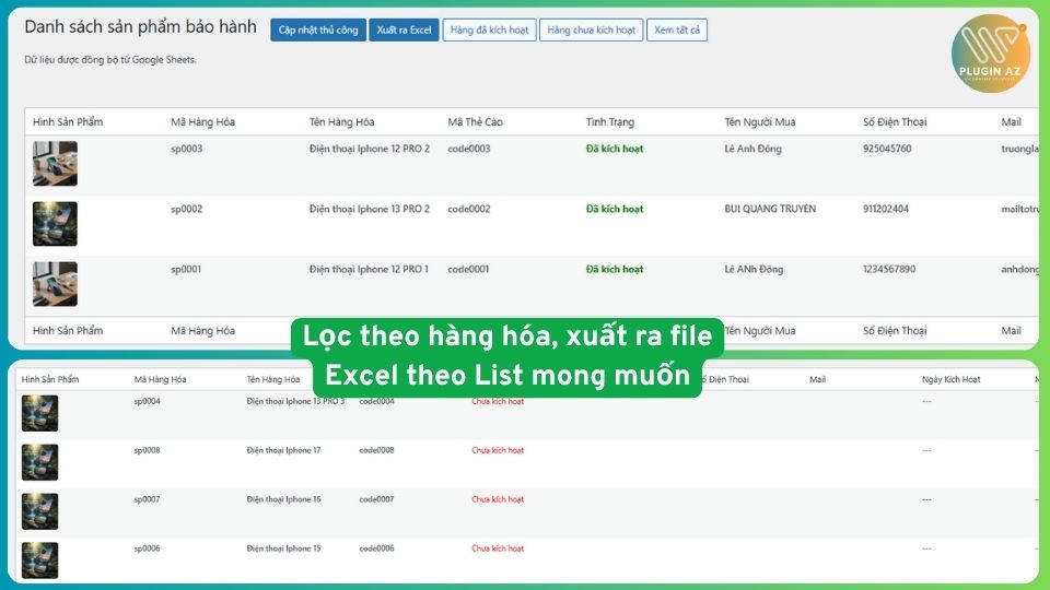 1. Đồng bộ dữ liệu dễ dàng từ Google Sheet về WordPress
