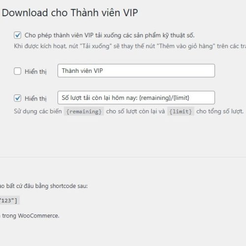 Plugin Nâng cấp Use VIP thanh toán tự động , Quản lý Use VIP