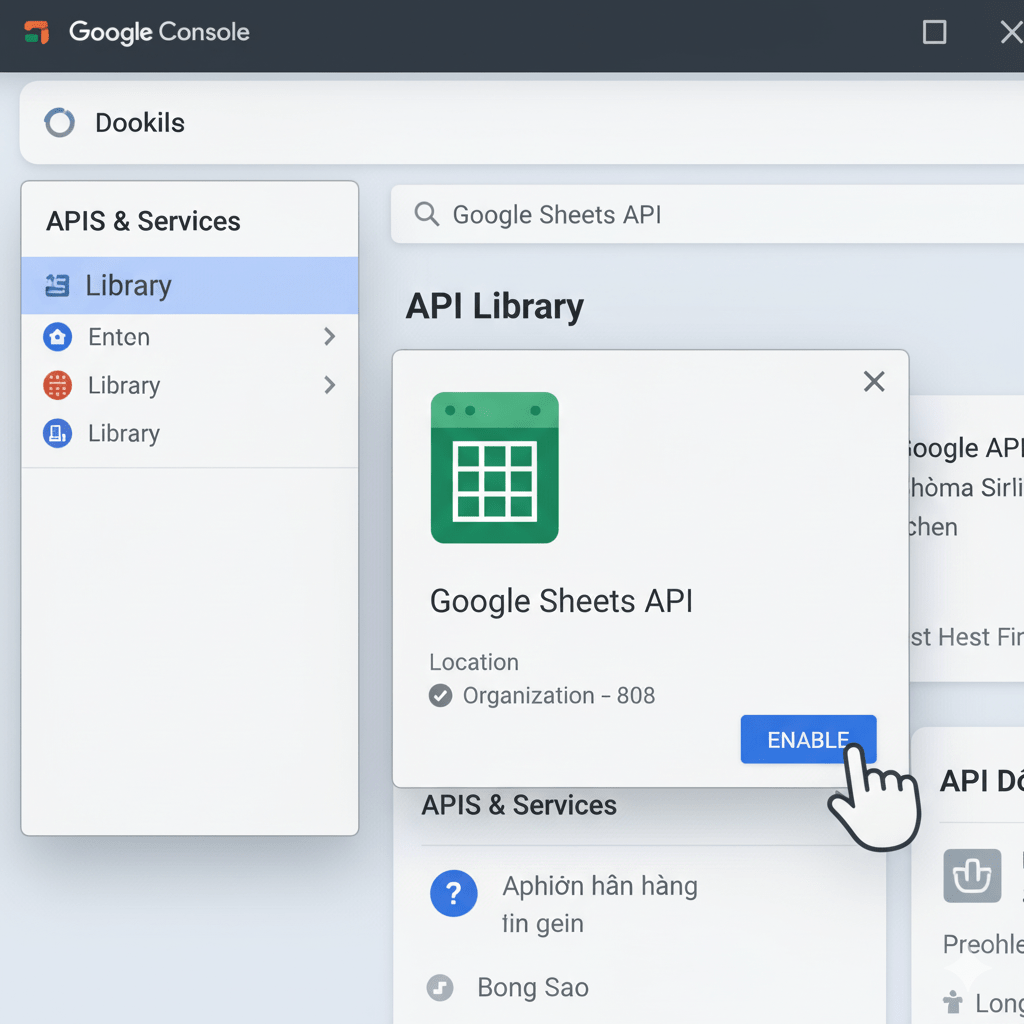 Hướng Dẫn Chi Tiết Lấy File JSON API Google Sheets (A-Z) Cho Người Mới Bắt Đầu