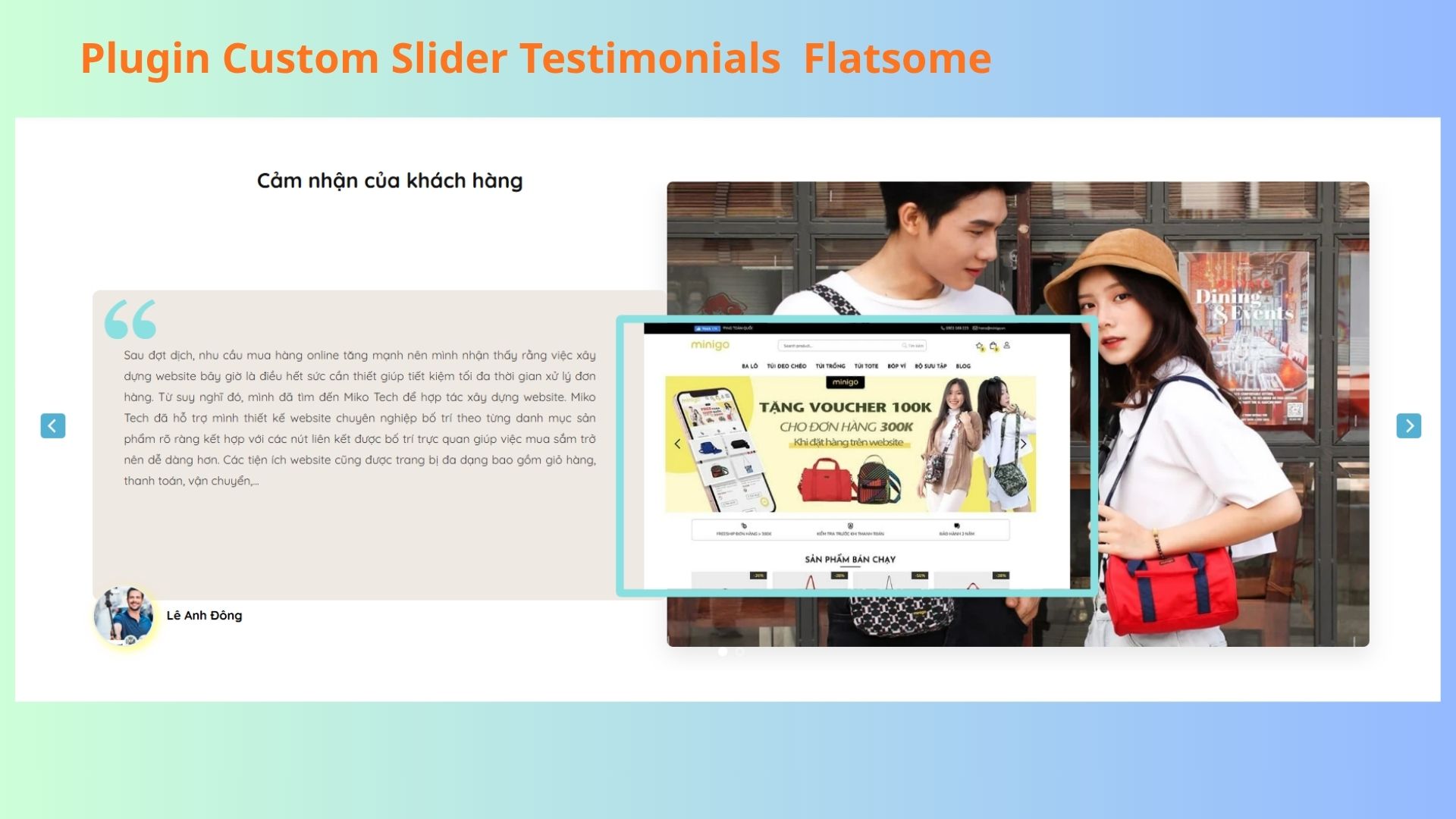 Plugin Custom Slider Testimonials Cho Flatsome