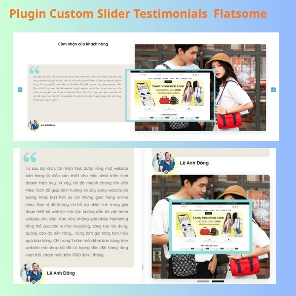 Plugin Custom Slider Testimonials Cho Flatsome