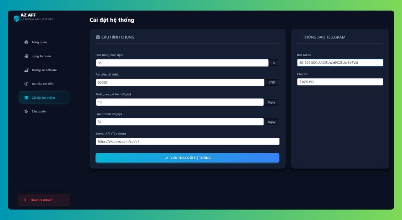 Plugin AZ AFF – Hệ thống Tiếp thị liên kết (Affiliate) chuyên nghiệp cho WooCommerce