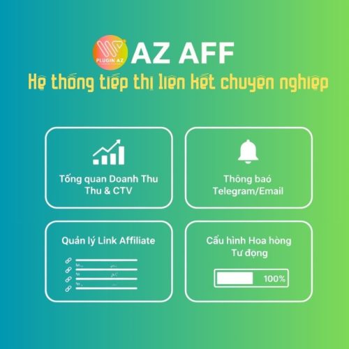 Plugin AZ AFF – Hệ thống Tiếp thị liên kết (Affiliate) WordPress chuyên nghiệp cho WooCommerce