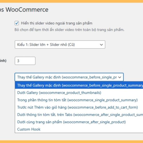 AZ Videos WooCommerce - Thêm Slider Video YouTube cho Thumbnails sản phẩm wordpress