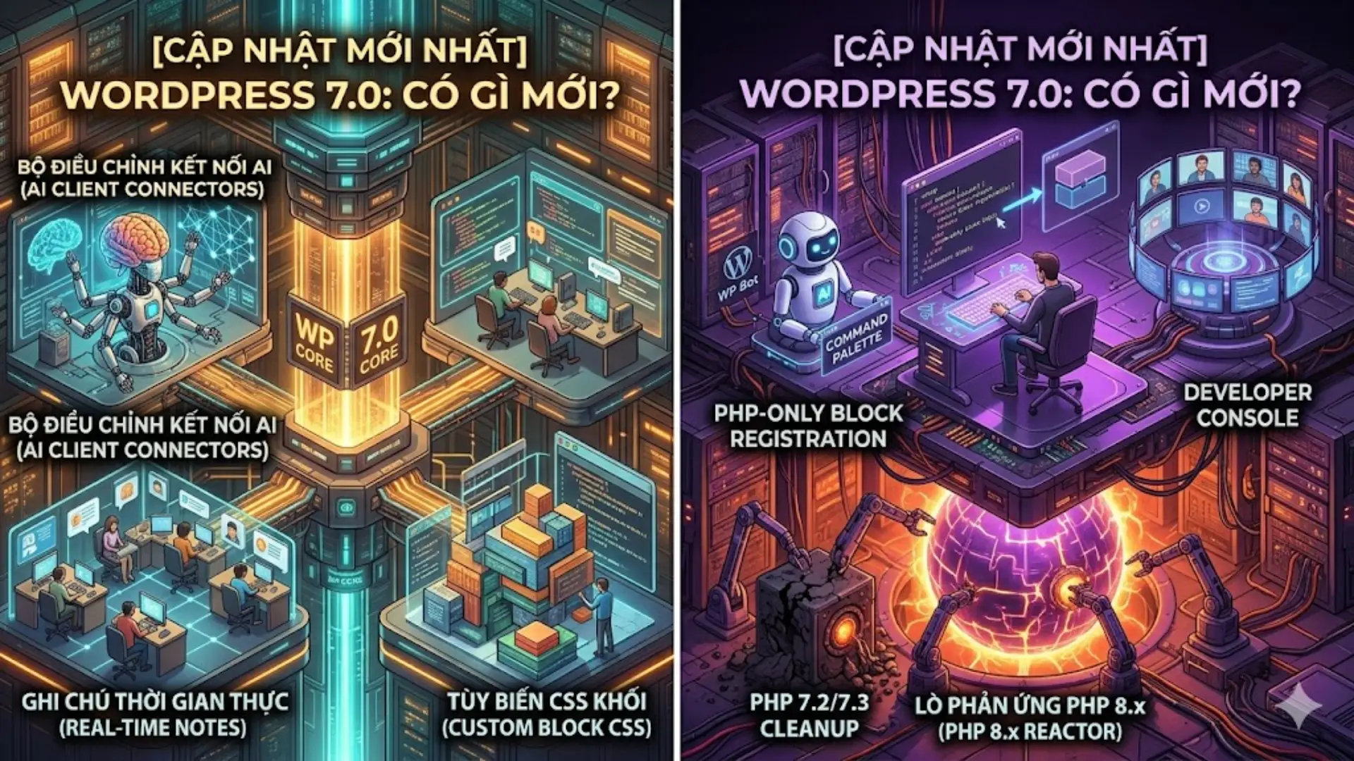 [Cập Nhật Mới Nhất] WordPress`7.0 Có Gì Mới? Đánh Giá Toàn Diện Các Tính Năng Đột Phá