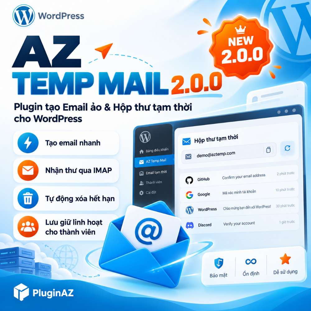 Quick Mail Inbox – plugin tạo email tạm thời và quản lý hộp thư chuyên nghiệp trên WordPress