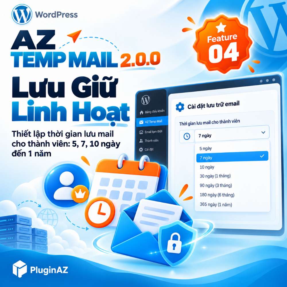 Quick Mail Inbox – cài đặt thời gian lưu giữ email linh hoạt cho từng nhóm người dùng trên WordPress