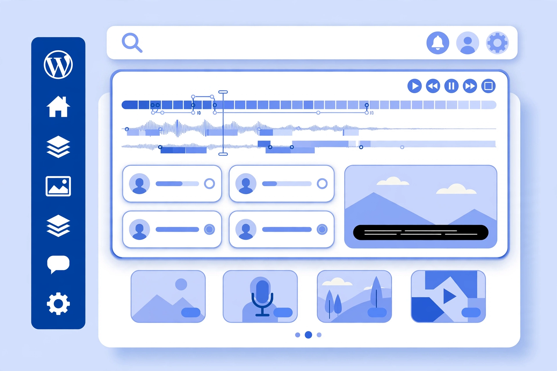 Giao diện plugin AI tạo video tự động tích hợp trong trang quản trị WordPress