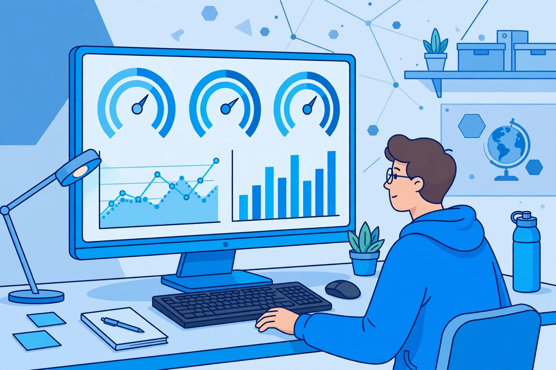 Màn hình kiểm tra tốc độ website WordPress bằng công cụ đo hiệu năng hiển thị điểm số cao sau khi dùng plugin AI tối ưu tốc độ