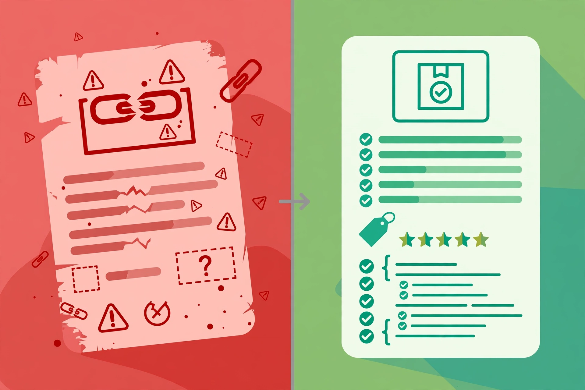 So sánh schema sản phẩm WooCommerce đúng chuẩn và schema thiếu trường gây mất rich snippet